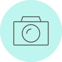 Camera icon and distance to Timanfaya